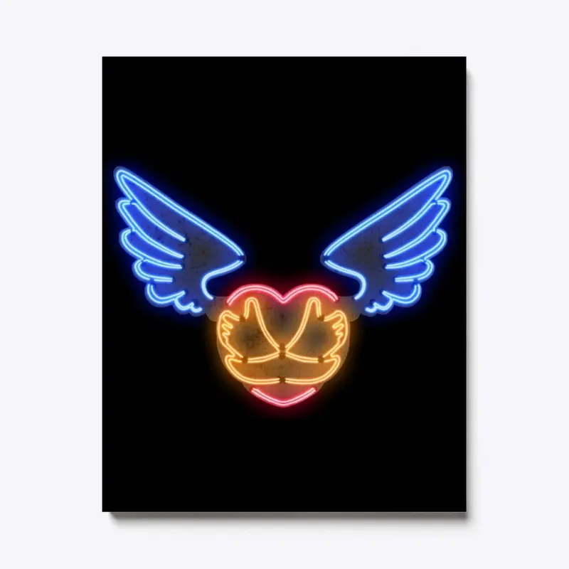 wing hugs neon